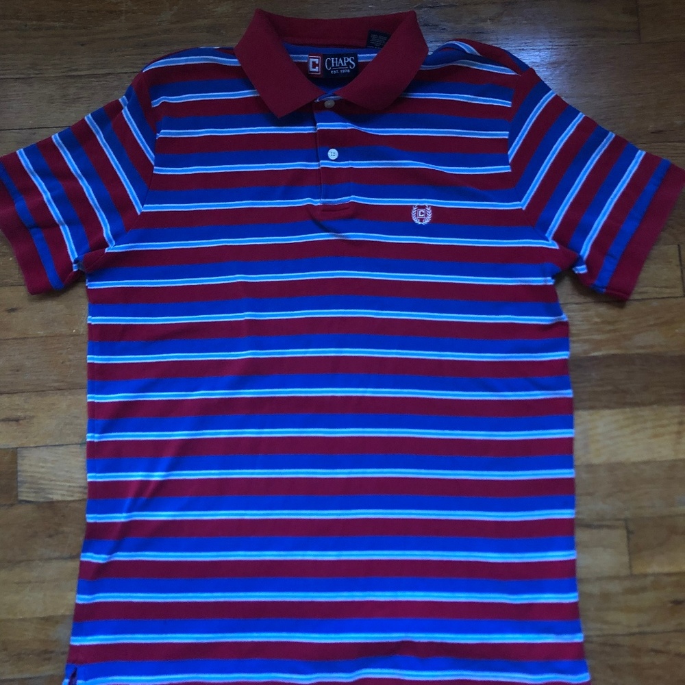 Chaps USA Stripped Collared Polo Men's M